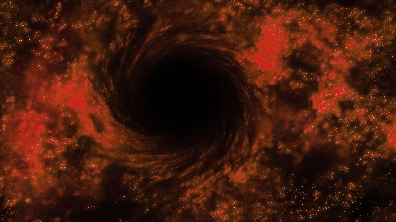 우주에서 움직이는 블랙홀의 표면