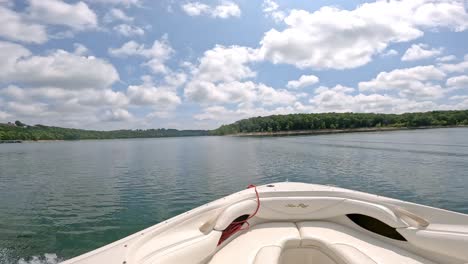 front deck of a sports boat that is