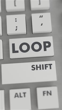 loop button pressing on keyboard vertical video