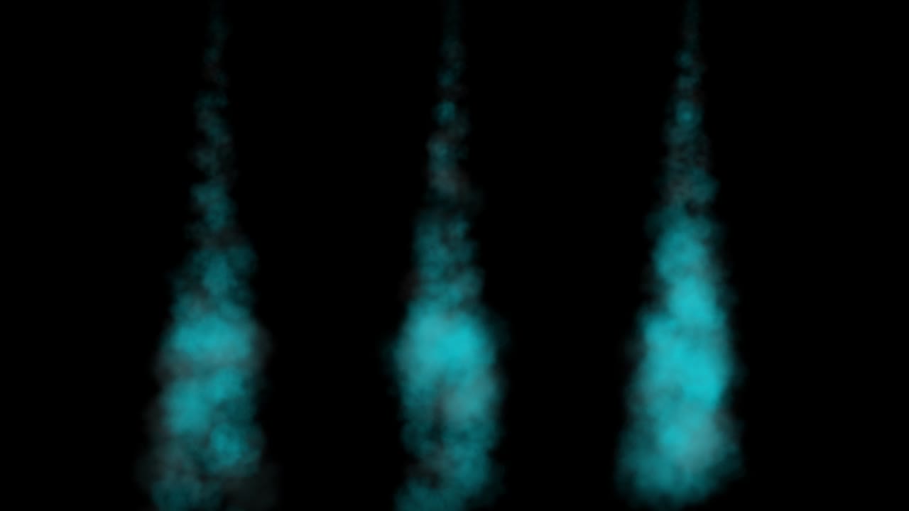 las partículas de color que soplan el humo animación gráficos de movimiento