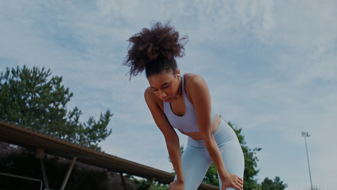 Woman Resting After a Workout