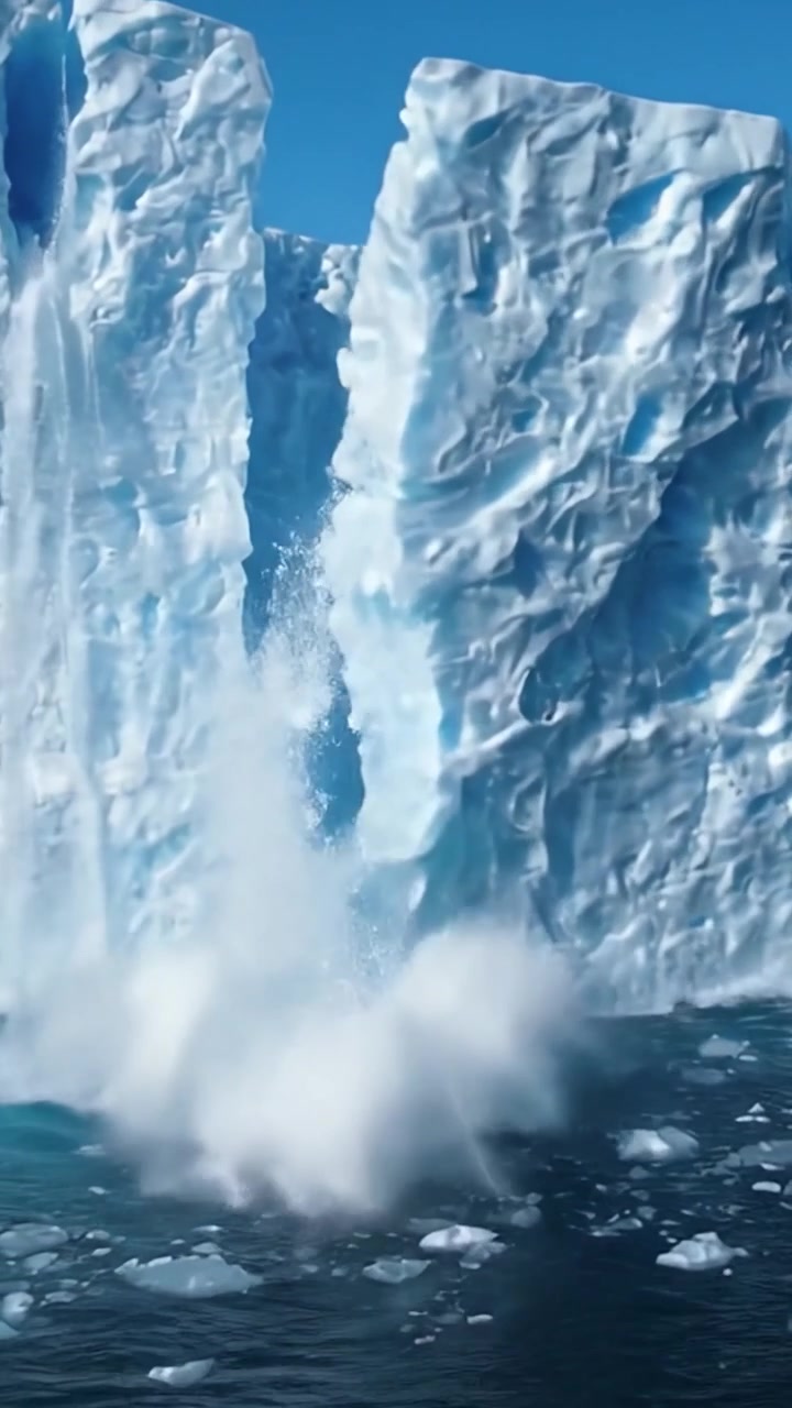 Maestoso iceberg che si scioglie: uno sguardo alla bellezza che si svela dei giganti blu della natura e delle acque che scorrono sotto la loro splendida facciata.