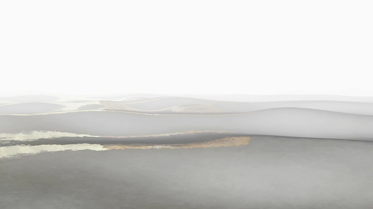 검은색 배경에 검은색 항해 물의 무결 루프 추상