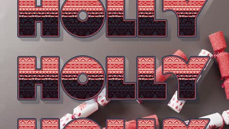 animation of christmas greetings text over christmas decorations