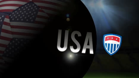 usa world cup 2014 animation with football