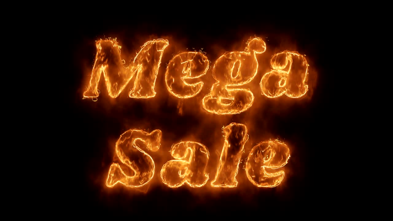 메가 판매 단어 뜨거운 애니메이션 불타는 현실적인 불 불꽃 루프