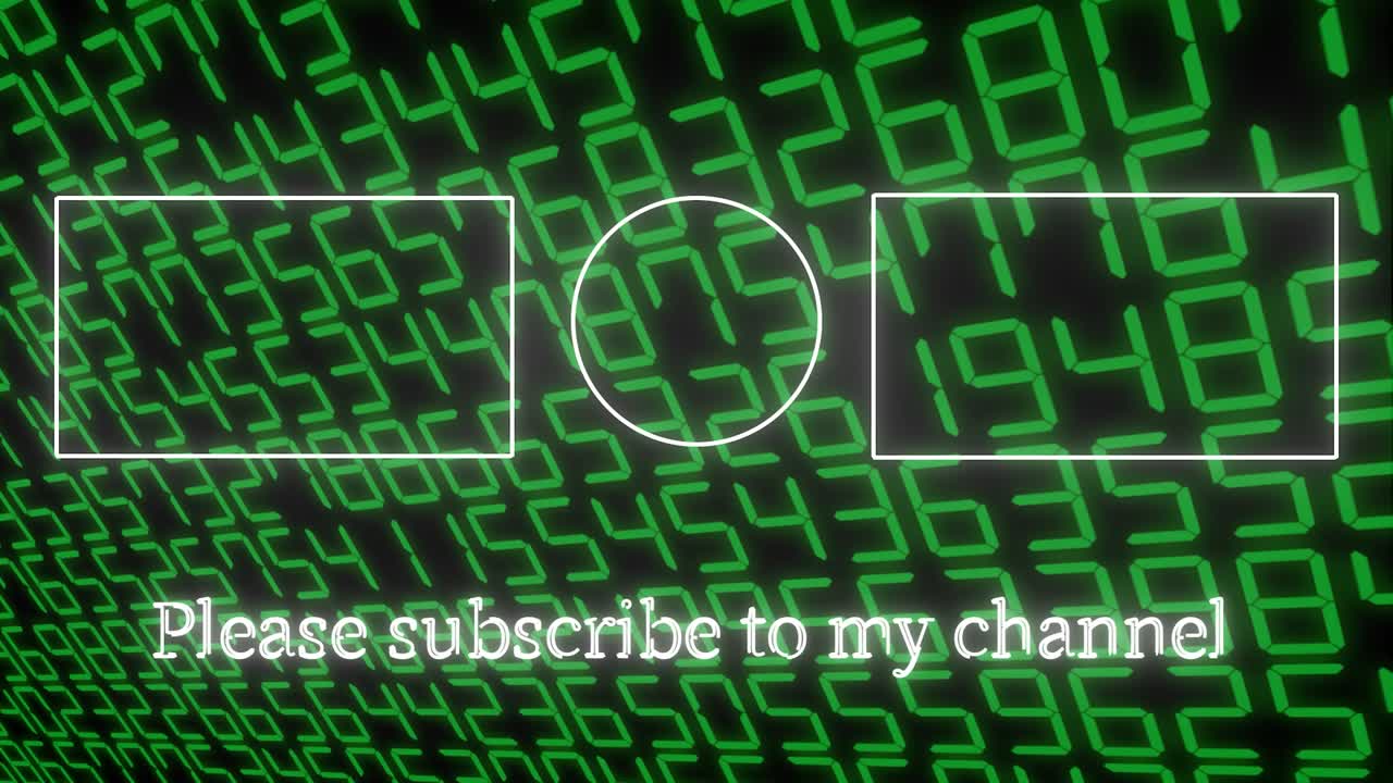 무작위 숫자 끝 카드 끝 화면 모션 그래픽