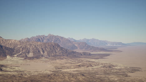 aerial view of a vast desert mountain range