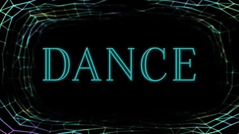 animación del texto de la danza sobre el túnel de conexiones