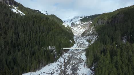 4k aerial of mount rainier national park, washington, usa in february 2024