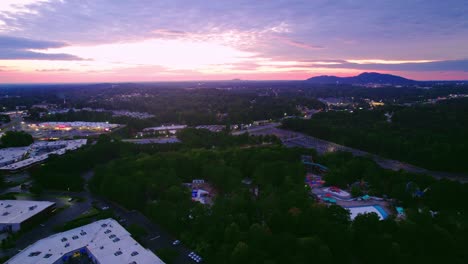 kennesaw mountain summit, marietta, georgia, usa_backward drone shot