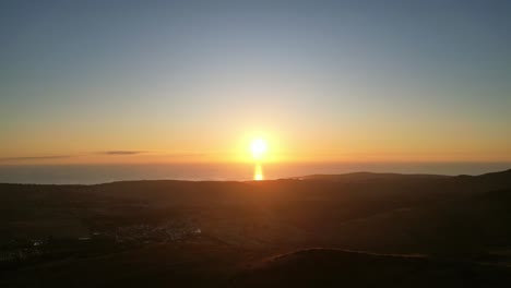 the sun falling on the coasts of chile