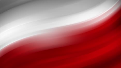 abstract waving flag of poland: seamless loop animation