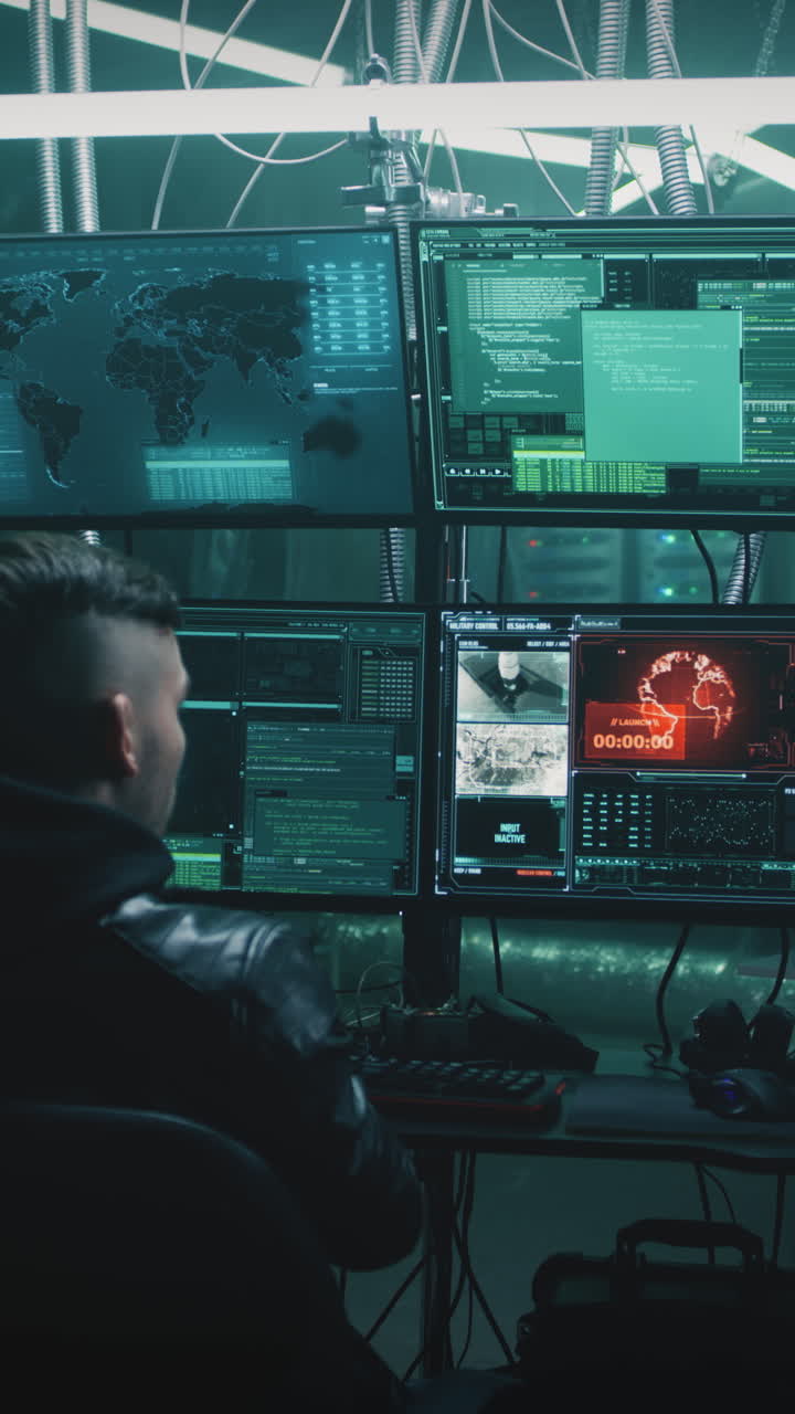 esperto di cibersicurezza in azione