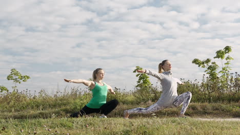 Two-girls-training