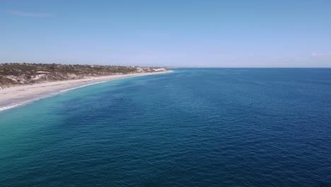 aerial flyover mindarie beach, perth - beautiful calm indian ocean