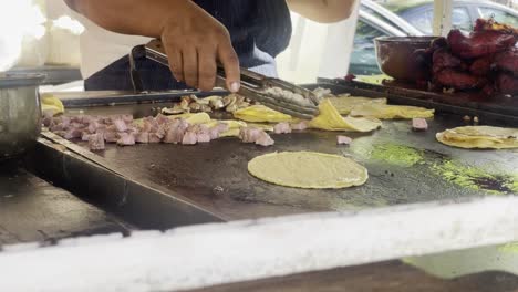 Taco-Stand-An-Der-Playa-De-Carmen,-Cancun,-Mexiko