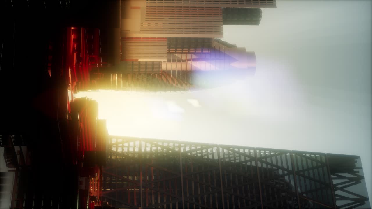 concept of London city at sunset. vertical format