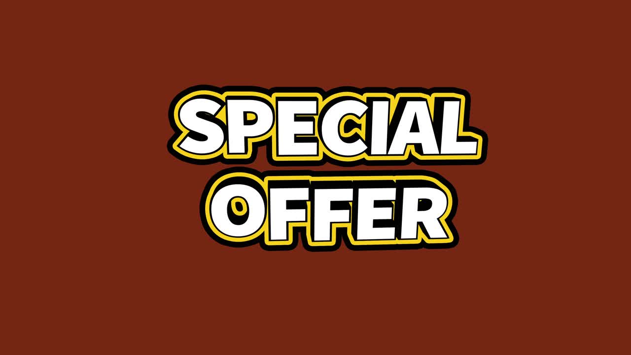 Offerta speciale tipografia cinetica 3D per marketing digitale e promozione del brand