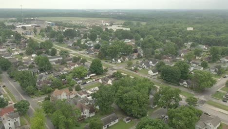 small town houses drone clip 2