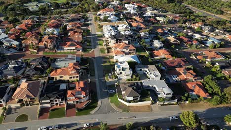 Zona-Residencial-En-La-Zona-Suburbana-De-La-Ciudad-De-Perth,-Australia-Occidental