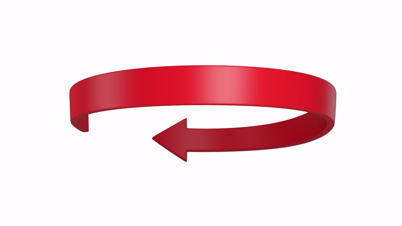 Red arrow loopable 4k seamless loop. Loading arrow animation of downloading status.