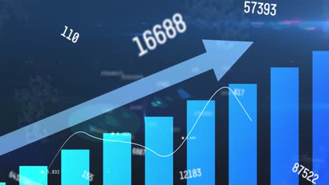 animación del procesamiento de datos financieros