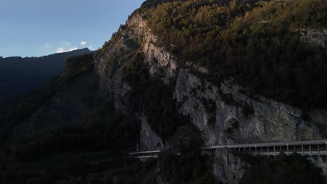 aerial view of a mountain road