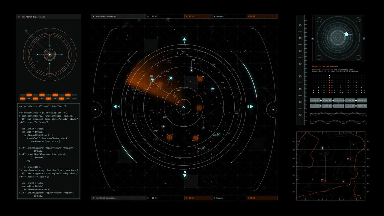 Futuristic Exploration Interface