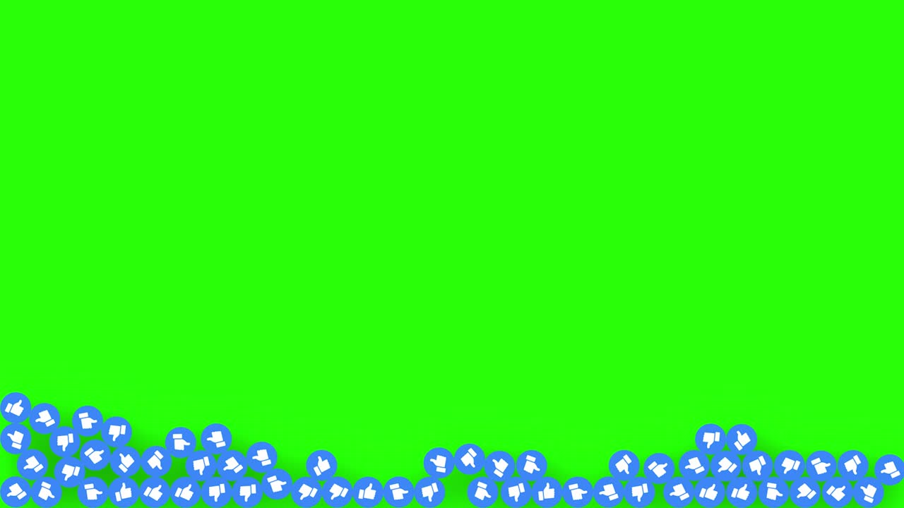 녹색 화면 배경에 애니메이션 페이스북 라이브 아이콘 템플릿 테마 - 스 비디오