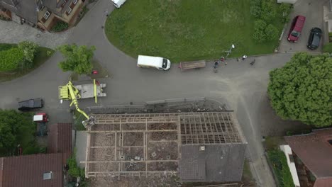 view of demolished building during tear down