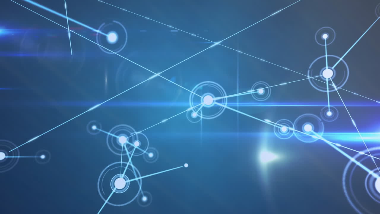 animación de la red de conexiones con iconos