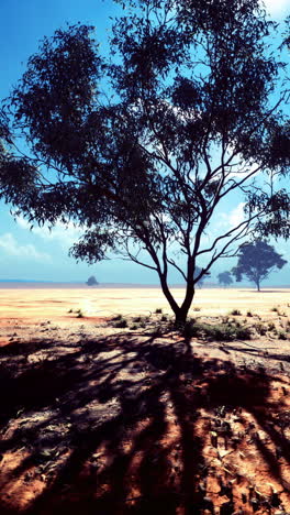 Vibrant landscape showcasing a tranquil scene under a bright blue sky