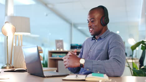 Computer,-video-call-and-black-man-in-virtual