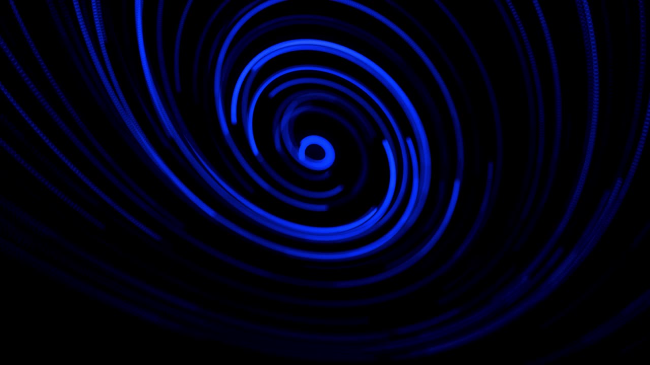 움직임 디자인 (bg) - 흐름 입자의 모양, 선, 나선, 추상 구조, 회전하는 파란 선, 회전 경로를 따라 날아간다, 3d 렌더링, 스타일리시 크리에이티브 추상 배경, 4k