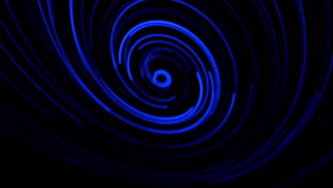 motion design bg of flow particles shaping lines, helix and abstract structures. blue lines swirling in spiral fly along swirling path. 3d render stylish creative abstract background in 4k.
