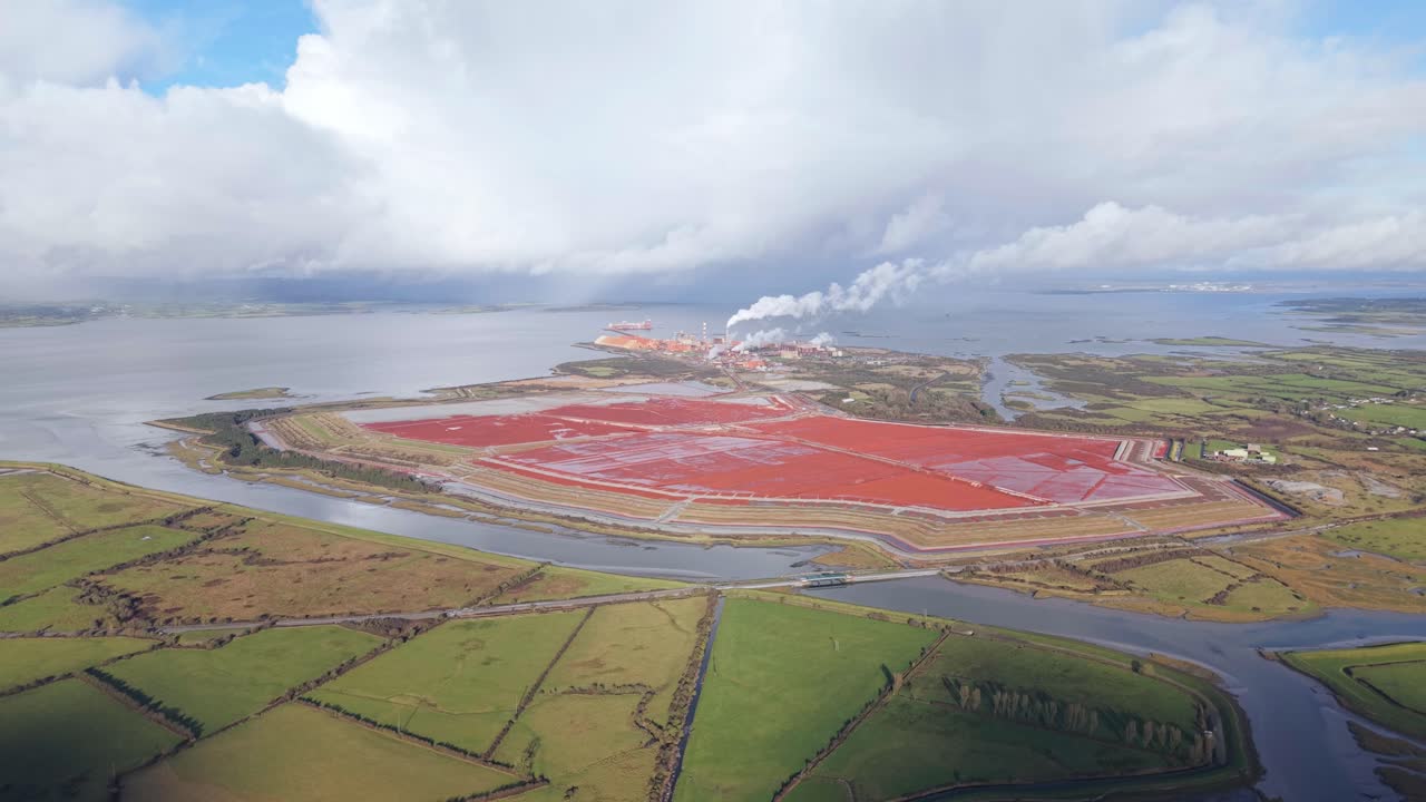 Aughinish alumina, europe’s largest alumina refinery, in ireland , aerial view