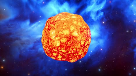 exploding planet in space