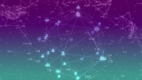 Animation-of-network-of-connections-over-icons