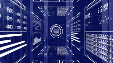 animation of digital data processing over computer servers