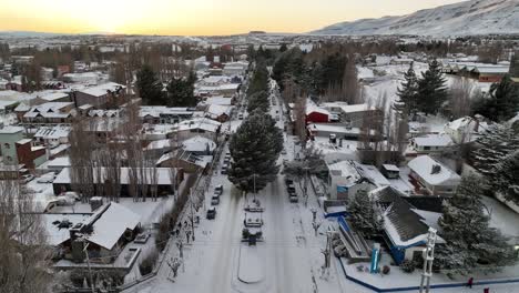 Snowy-City-At-El-Calafate-In-Patagonia-Argentina