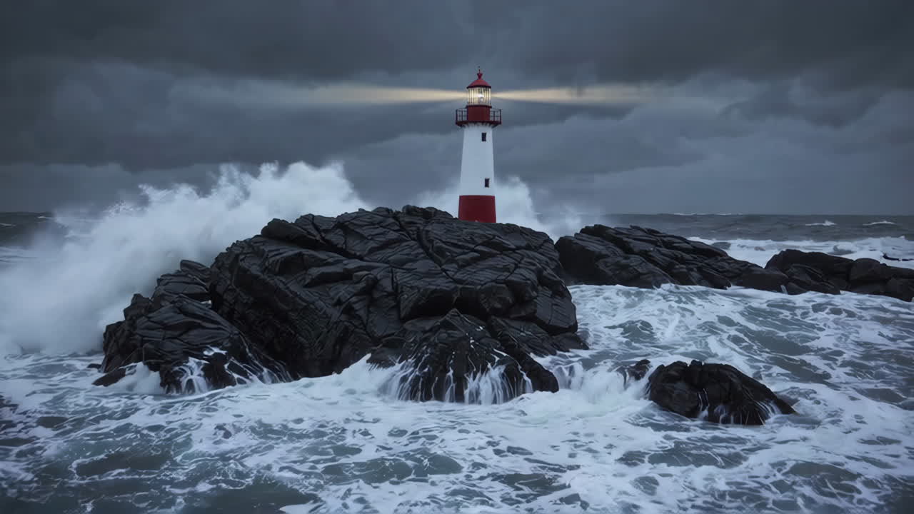 폭풍 에 빠진 등대