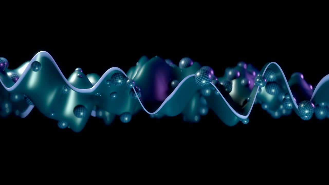 4k red molecular abstracta.