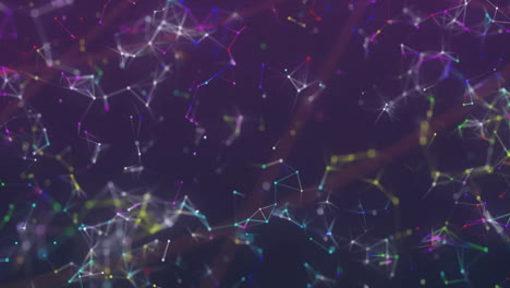 animación de formas coloridas que se mueven sobre un fondo negro