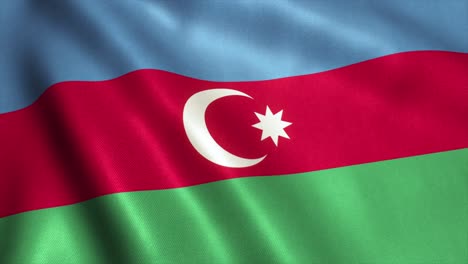 azerbaijan flag video loop - 4k