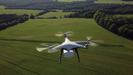 drone delivery in a rural landscape