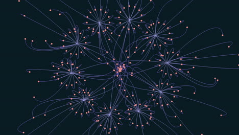 Komplexes-Netzwerkdiagramm-Aus-Miteinander-Verbundenen-Punkten-Und-Linien