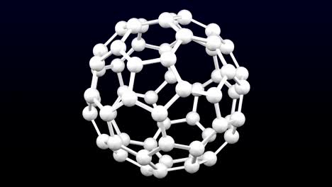 white model of the atom turn around.