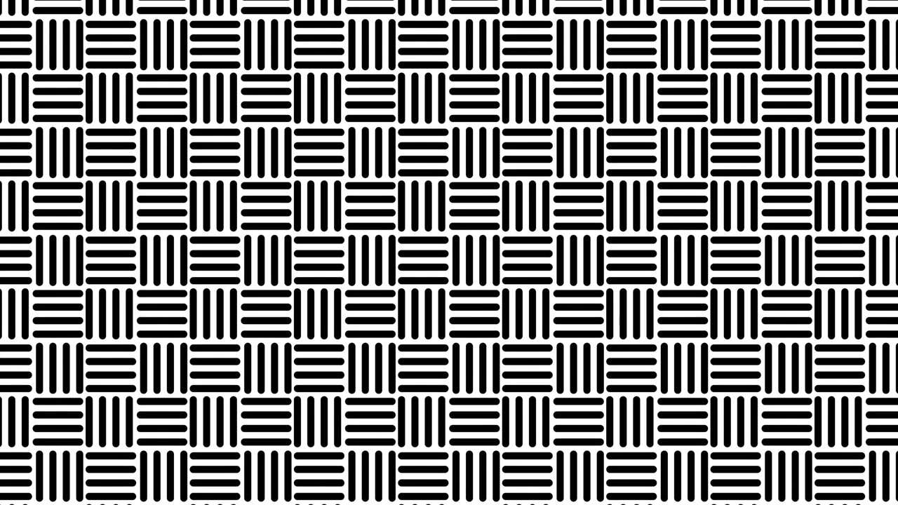 Repetitive woven basket weave pattern texture animation isolated on white background