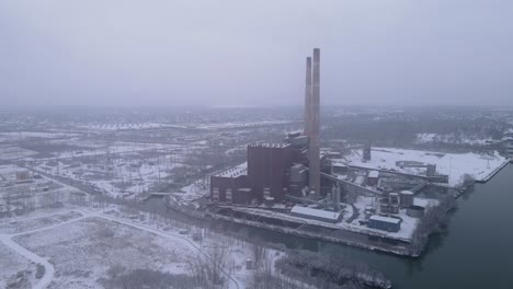 trenton channel coal power plant, being decommissioned and torn down to reduce co2 emissions